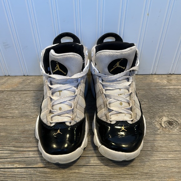 Jordan 6 Rings Defining Moments PS White/Black/Gold Basketball Sneakers. - Picture 2 of 12